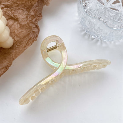 New 13cm Oversized Hair Claw Shark Clips Shiny Colorful Cross Grab Clip Womans Girl Elegant Ponytail Hairpin hair Accessory